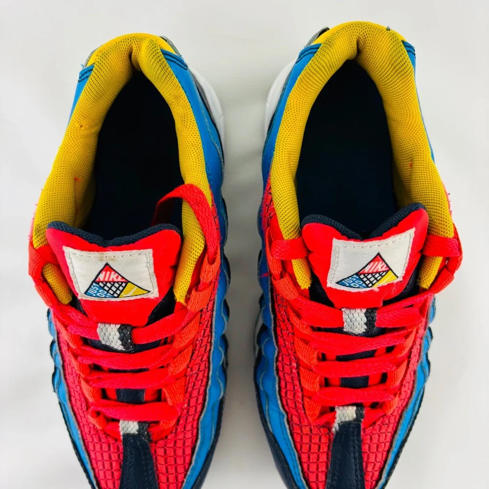 Nike Air Max 95‎ GS Big Kids Size 7Y Crimson Blue Athletic Shoes AV2289-600
